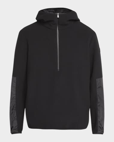 Moncler Men's Half-Zip Fleece Hoodie
