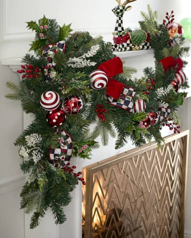 MacKenzie-Childs Nick's Pick Illuminated Courtly Check Garland