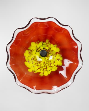 Dale Tiffany Fiore Art Glass Wall Decor, 12" Round
