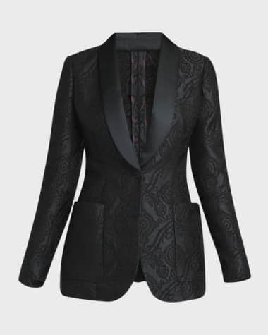 Etro Scroll Jacquard Tuxedo Jacket