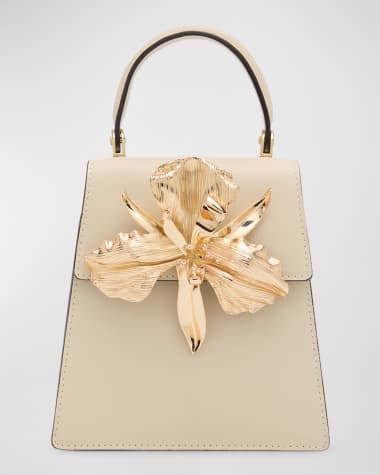 Cult Gaia Emilia Mini Flower Leather Top-Handle Bag