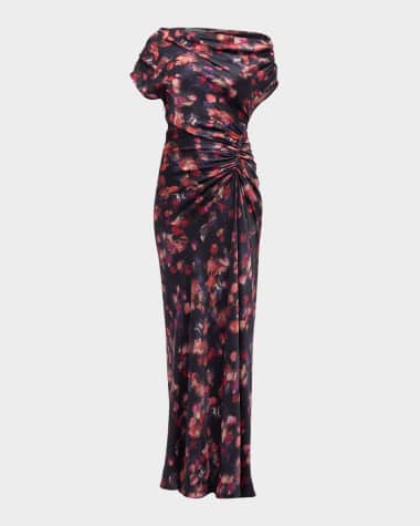 A.L.C. Draped Satin Poppy Gown