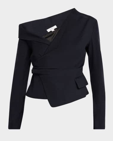 A.L.C. Skyla Asymmetric Long-Sleeve Top