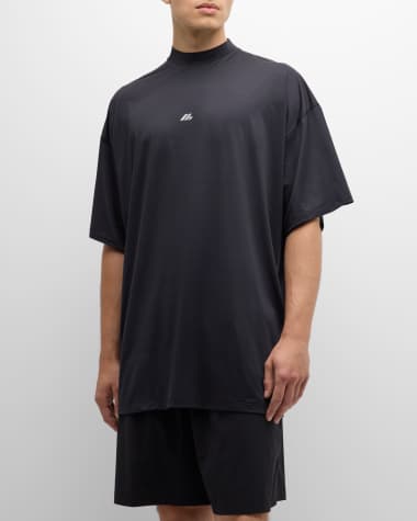 Balenciaga Men's Activewear Technical Mesh T-Shirt