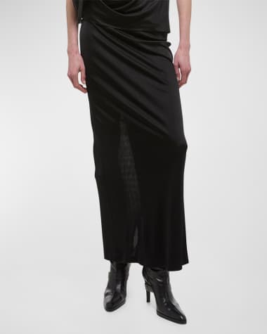 Helmut Lang Fluid Jersey Maxi Skirt