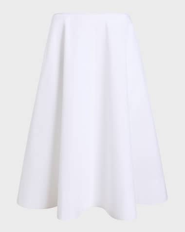 Khaite Renta Cotton Midi Skirt
