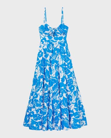 kate spade new york irene tiered floral-print maxi dress
