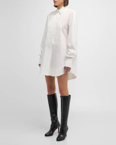 A.L.C. Fallen Pleated Cotton Shirtdress