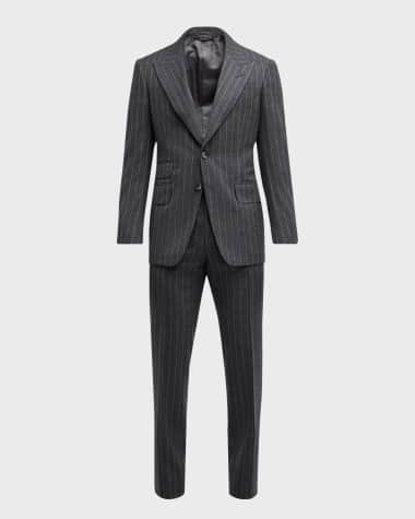 TOM FORD Men's Shelton Flannel Chalk Stripe Suit