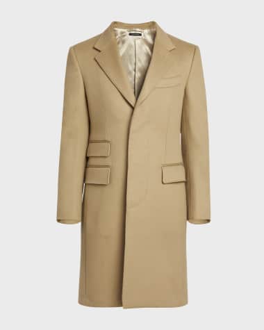 TOM FORD Men's Tailored Wool-Cashmere Topcoat