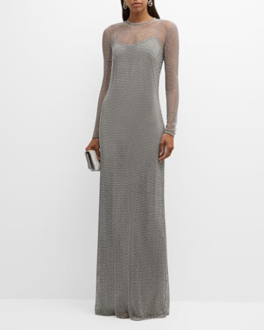 Ralph Lauren Crystal Embellished Gown with Slip