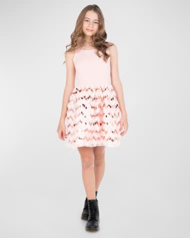 Zoe Girl's Maya Knit Sequin Dress, Size 7-16