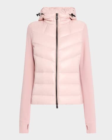 Moncler Grenoble Puffer Polar Fleece Zip-Up Cardigan