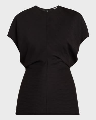 Toteme Slouch Waist Short-Sleeve Top