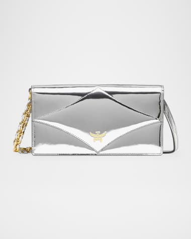 MCM Diamond Leather Wallet on Chain