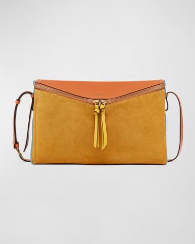 MCM Colorblock Leather & Suede Shoulder Bag