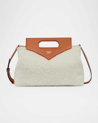 MCM Diamond Lamb Shearling Fur Shoulder Bag