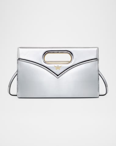 MCM Diamond Metallic Leather Crossbody Bag