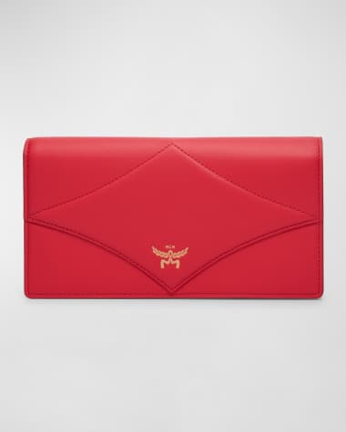 MCM Diamond Leather Wallet on Chain