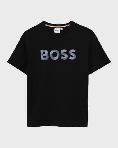 BOSS Boy's Classic Logo-Print T-Shirt, Size 14-16