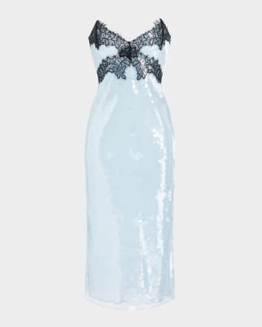 Retrofete Ellen Strapless Sequin Midi Dress