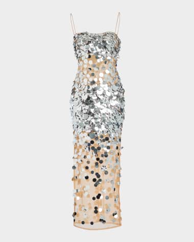Retrofete Mischa Sequin-Embellished Sleeveless Midi Dress