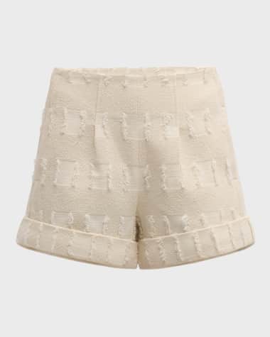 Cult Gaia Olga Eyelash Jacquard Shorts