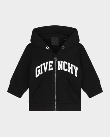 Givenchy Boy's Curved Logo-Print Hoodie, Size 12M-3