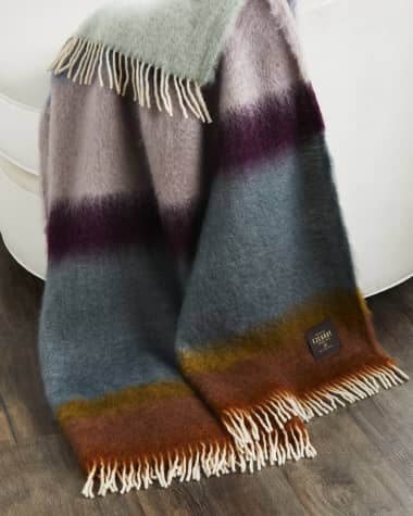 Mantas Ezcaray Matisse Collection Mohair-Blend Throw Blanket
