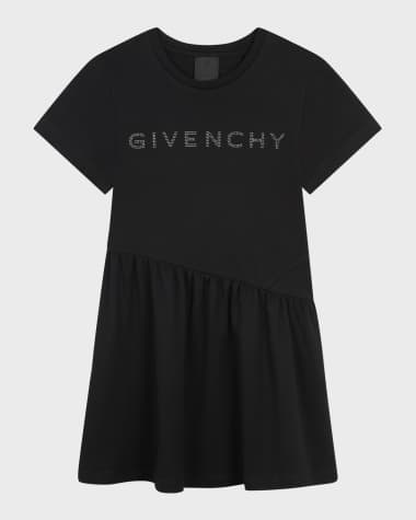 Givenchy Girl's Embellished Logo-Print Dress, Size 8-14