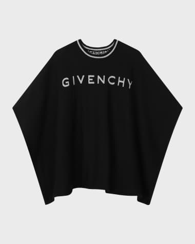 Givenchy Girl's Reversible Logo-Print Cape, Size 8-14