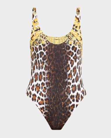Versace Wild Barocco One-Piece Swimsuit