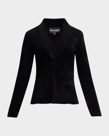 Emporio Armani Single-Button Chenille Jacket