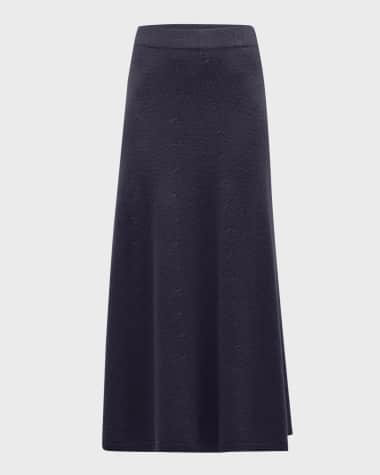 Emporio Armani Wool-Cashmere Knit Midi Skirt