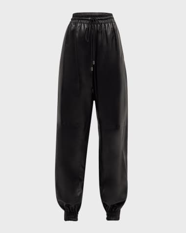Salon 1884 Toda Leather Pull-On Track Pants