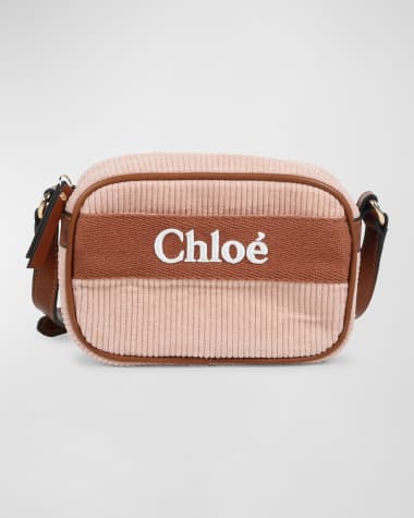 Chloe Girl's Faux Shearling Logo Crossbody Bag