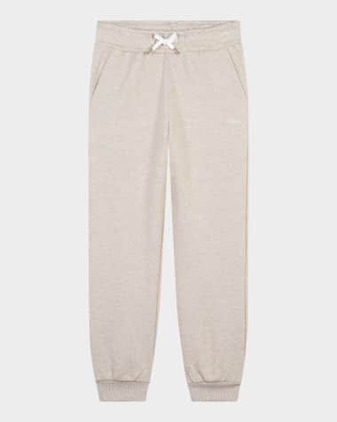 Chloe Girl's Floral Embroidered Logo-Print Joggers, Size 8-14