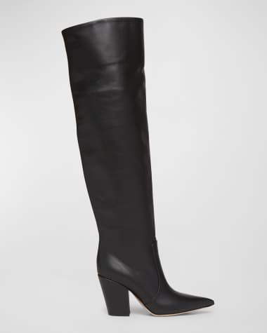 Gianvito Rossi Calfskin Leather Over-The-Knee Boots