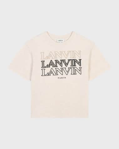 Lanvin Girl's Triple Logo-Print T-Shirt, Size 8-14