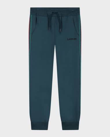 Lanvin Boy's Logo-Print Track Suit Pants, Size 8-14