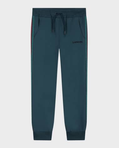 Lanvin Boy's Logo-Print Track Suit Pants, Size 4-6