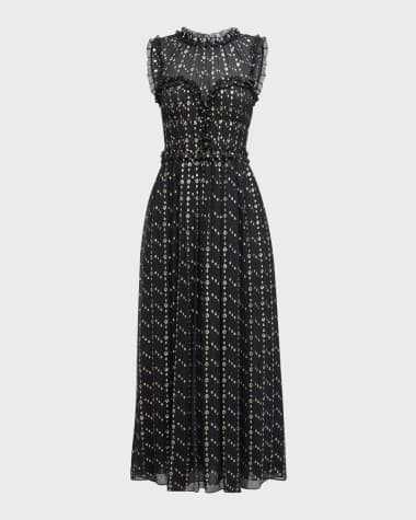 Ulla Johnson Kasia Paisley Ruffled Maxi Dress