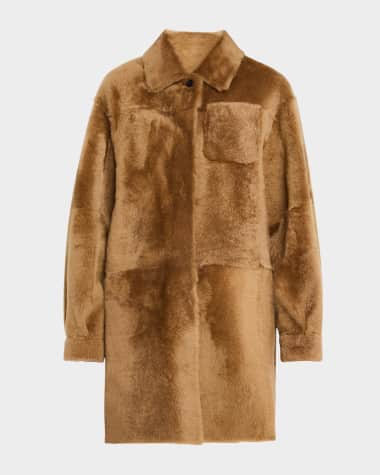 UTZON Saul Paneled Shearling Coat
