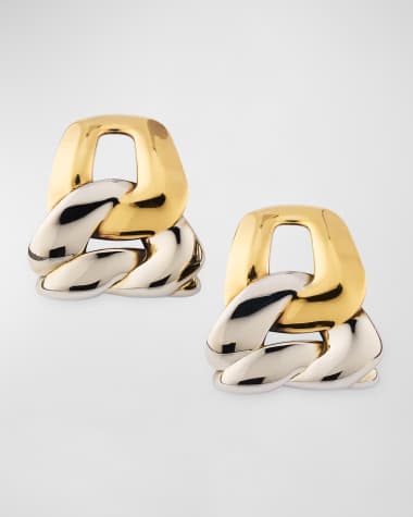 McQueen Two-Tone Chain Earrings