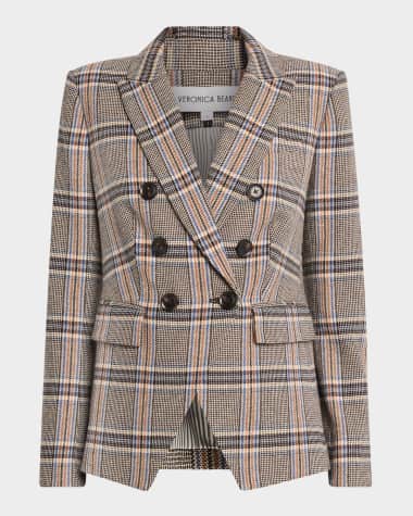 Veronica Beard Miller Dickey Jacket with Elbow Patches