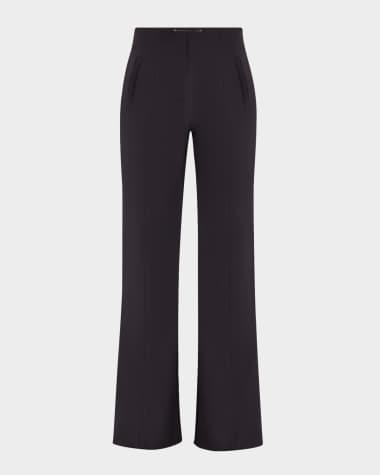 Veronica Beard Tindaya Scuba Skinny-Flare Pants