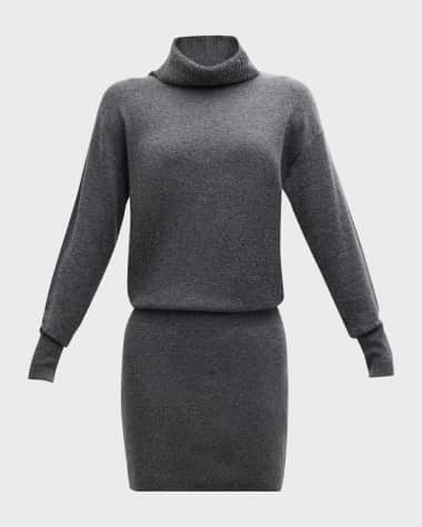 Veronica Beard Cassidy Wool-Cashmere Turtleneck Sweater Dress