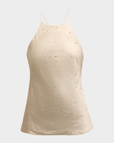 A.L.C. Briar Embellished Satin Top