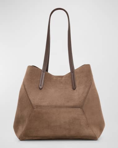 Brunello Cucinelli BC Duo Small Geometric Suede Tote Bag