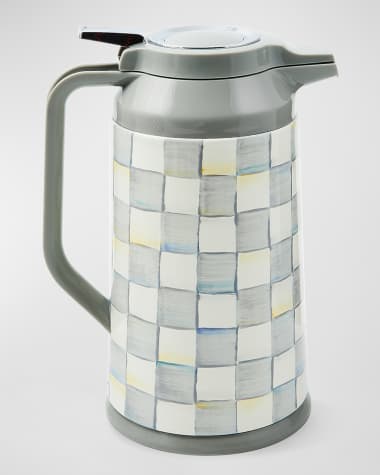 MacKenzie-Childs Sterling Check Coffee Carafe, 3 Quarts